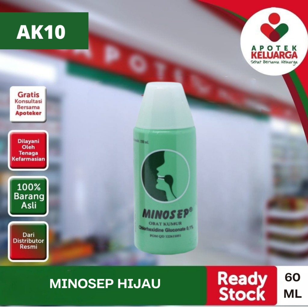 MINOSEP HIJAU #OBAT KUMUR, MENCEGAH BAU MULUT, MENGATASI SARIAWAN #PADANG
