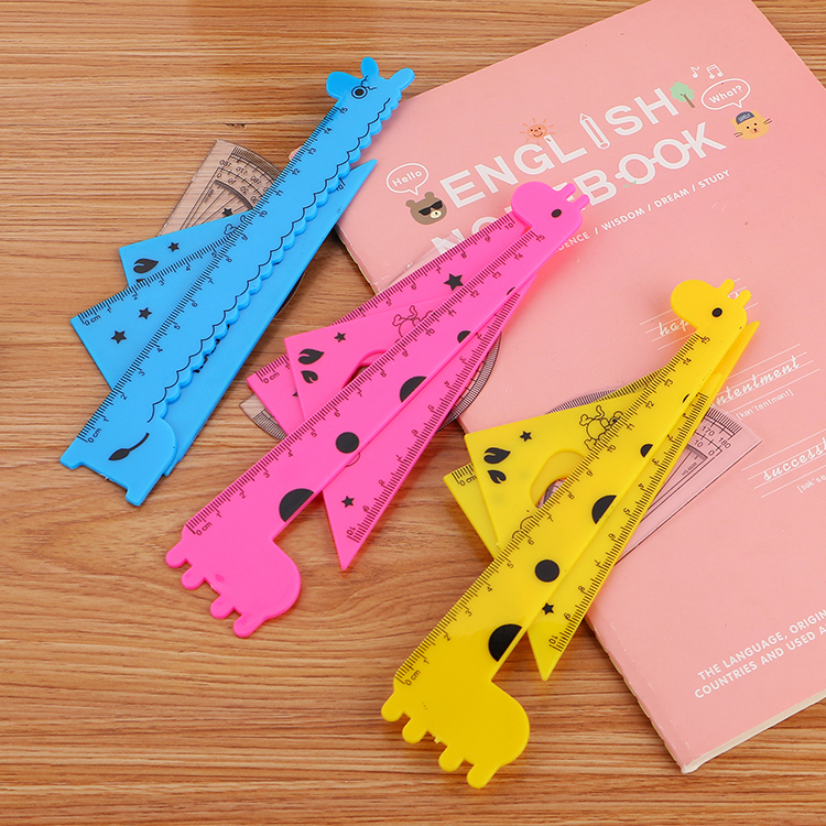 

PENGGARIS PLASTIK 1 SET 4 MODEL BENTUK HEWAN JERAPAH KARTUN LUCU 15CM GIRAFFE RULER AA80