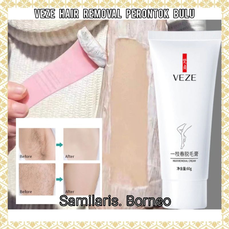 (GRATIS SPRITULA) TERBARU❗BPOM VEZE / VENZEN Hair Removal Waxing VIRAL  Krim Cream Penghilang peront