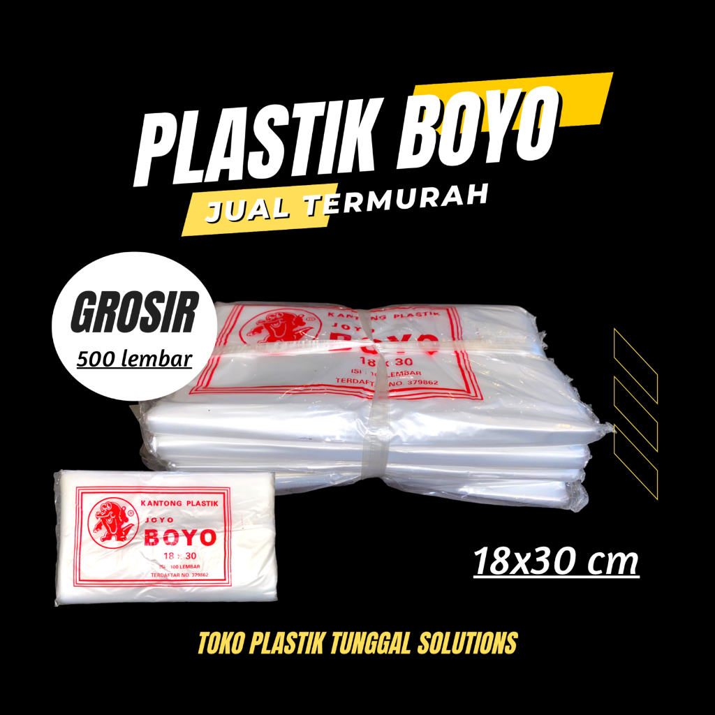 (GROSIR - 500 Lembar) Kantong Plastik Boyo 18x30 Plastik Joyo Boyo, plastik makanan, plastik jajan t