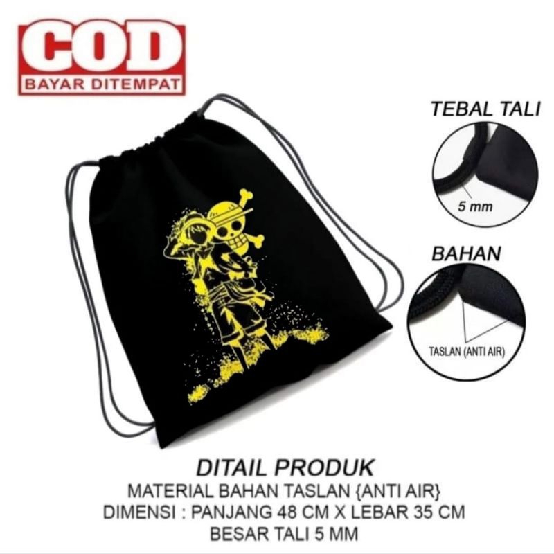 TAS SERUT DRAWSTRING BAG,TAS SERUT MOTIF TAHAN AIR,TAS SERUT PRIA DAN WANITA