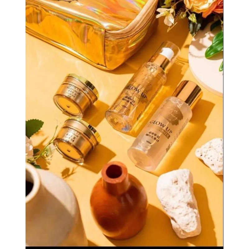PAKET BRIGHTENING SERIES GLOW UP SKINCARE(FREE SERUM BAKUCHIOL)