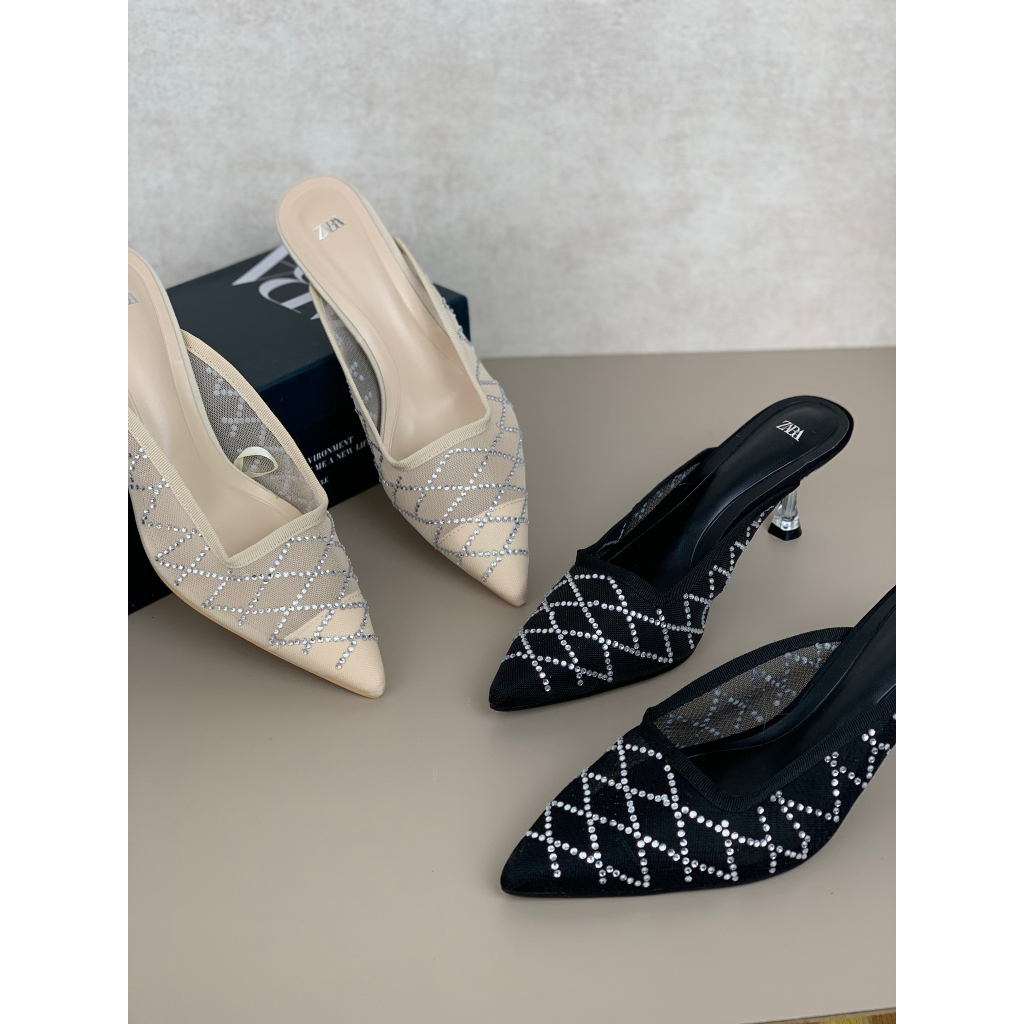 SANDAL SLOP ZR/ SEPATUHEELS SLOP ZR /SEPATU HEELS WANITA IMPORT/ SEPATU HEELS PESTA /Zs561