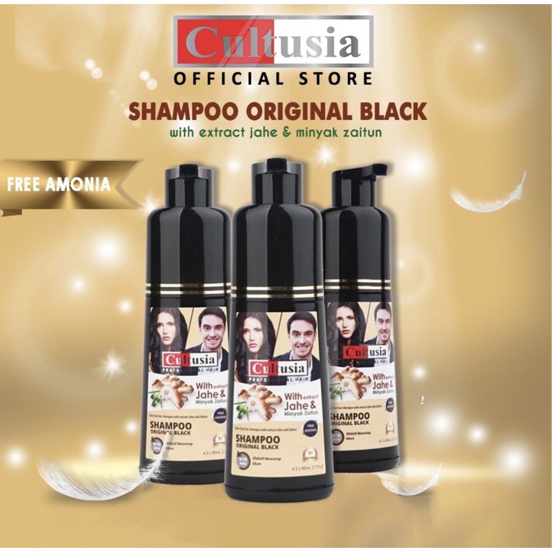 CULTUSIA Shampoo Penutup Uban Black