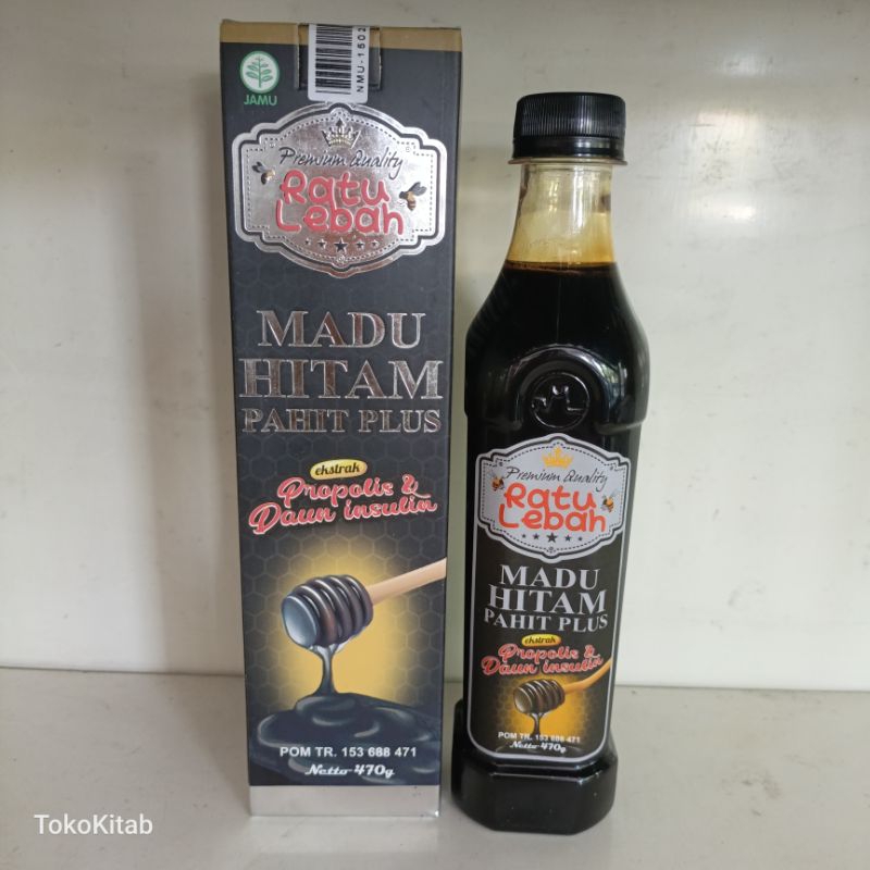 

Madu Hitam Pahit Plus Propolis & Daun Insulin 470gr