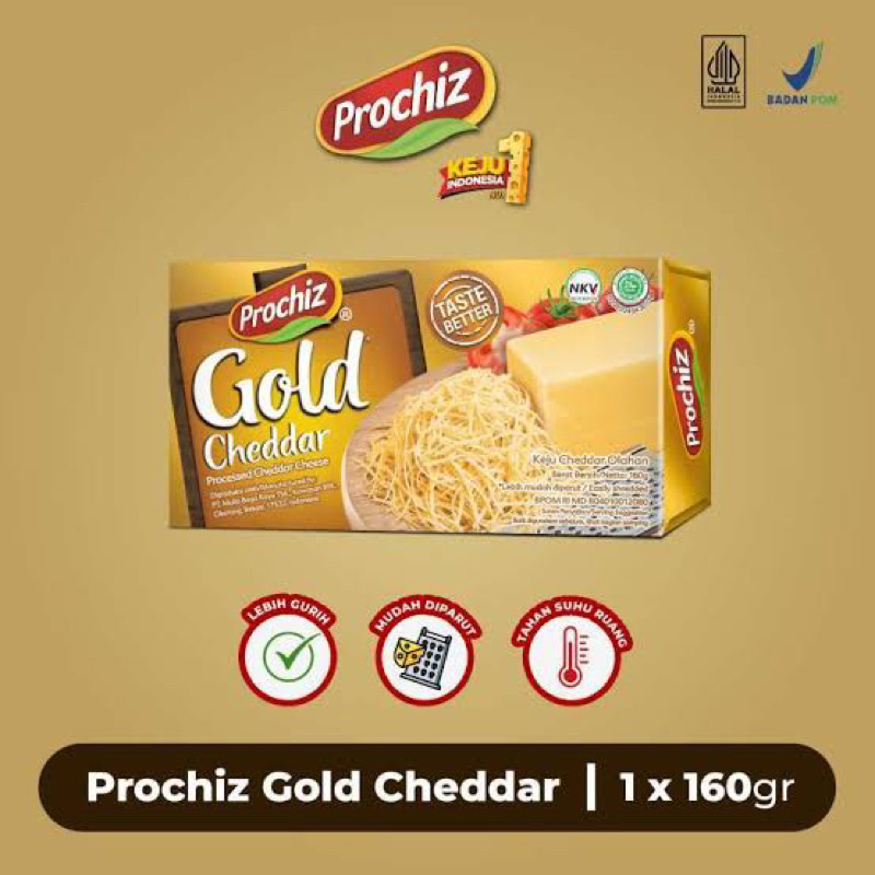 

PROCHIZ GOLD CHEDDAR 160GRM