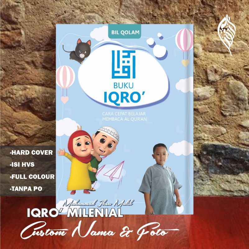 

IQRO Custom Nama Foto HARD COVER/SOFT Nusa dan Rara(besar)