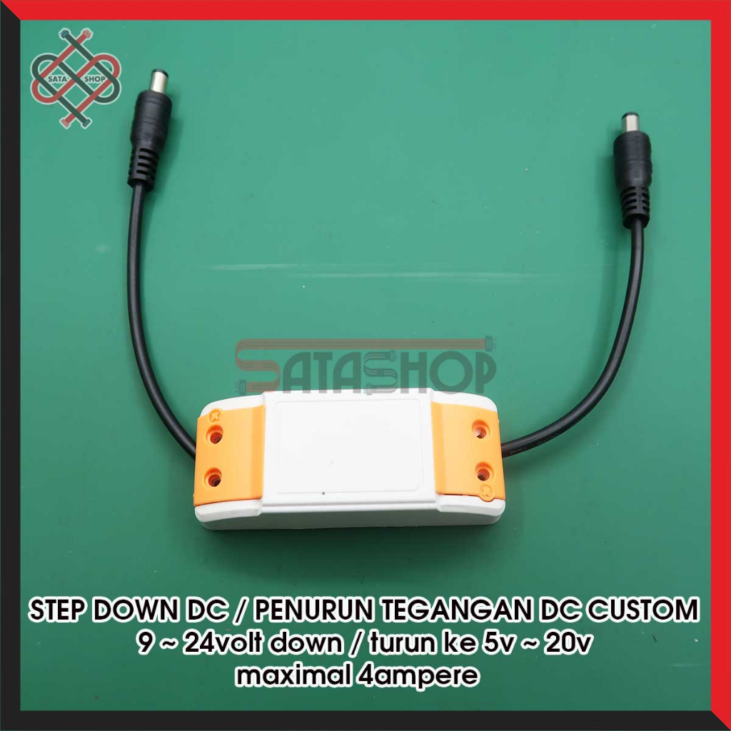 Custom Step down DC Soket Standard 5.5x2.5mm - Penurun Tegangan soket DC 5v 9v 12v 24v REQUEST