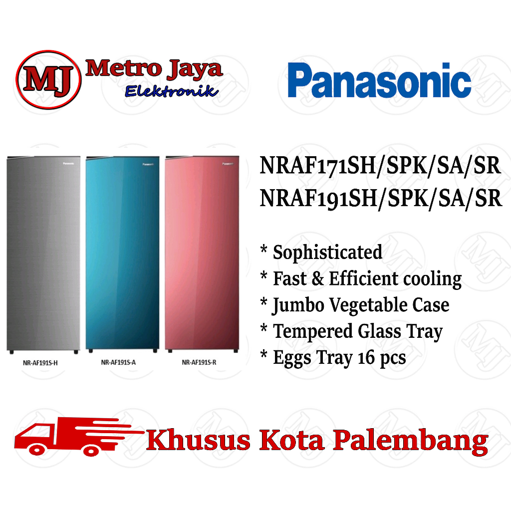 Kulkas Panasonic 1 Pintu NRAF 191 SH/SPK/SA/SR Kulkas 1 pintu Panasonic
