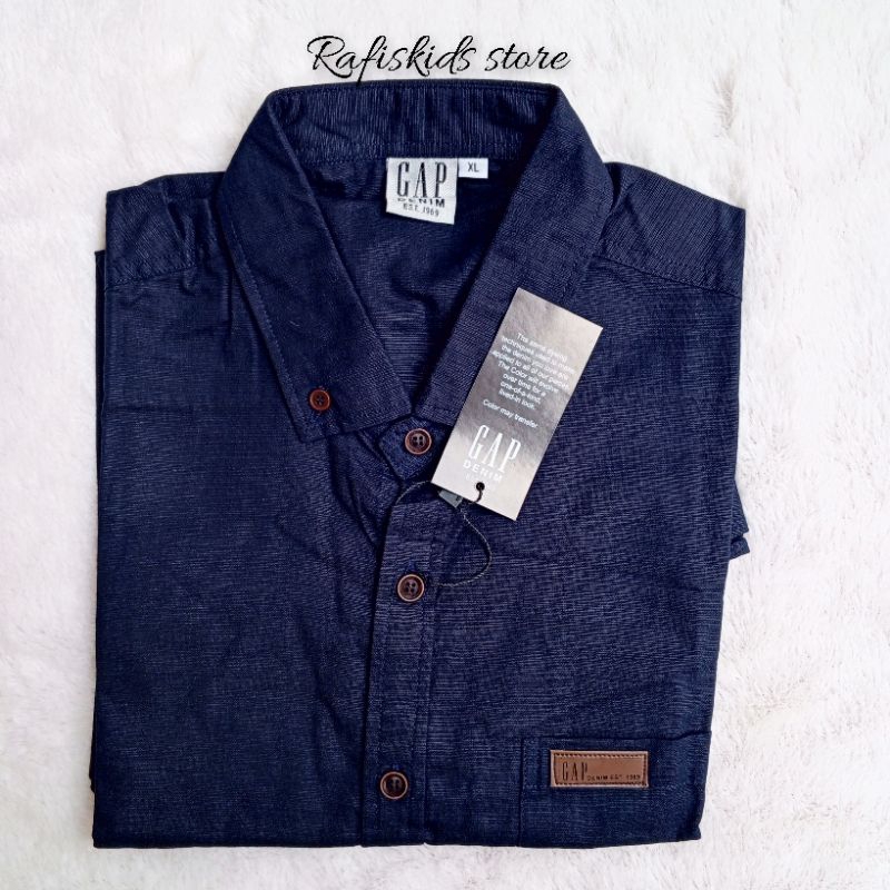 kemeja polos pria lengan pendek branded