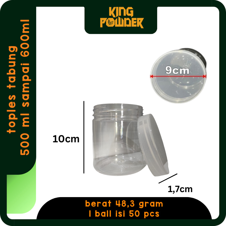 [KHUSUS OJOL] - Toples Tabung Premium Super Tebal 250 ml - 13000ml / Toples Jar Cylinder / Toples Pl