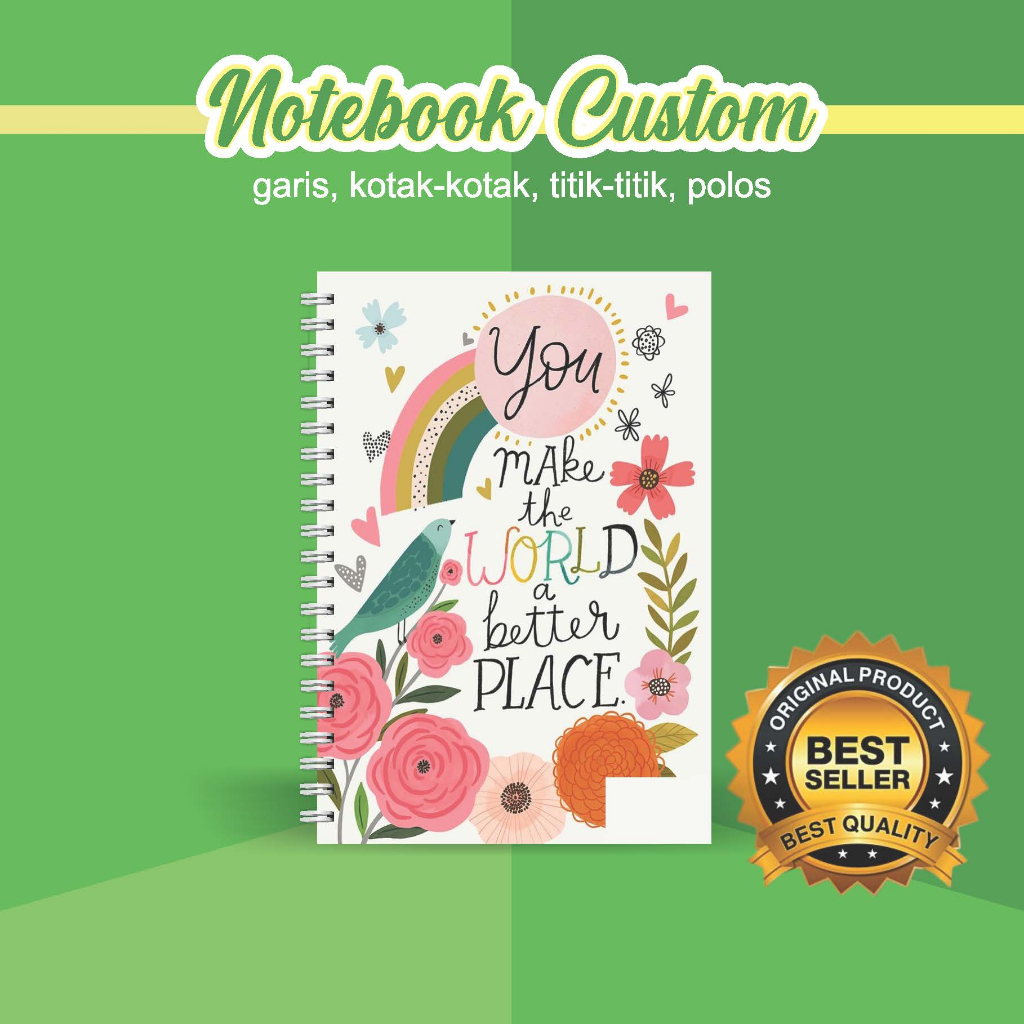 

NOTEBOOK A5 CUSTOM CATATAN/JURNAL BOOKPAPER GRID/KOTAK2#DOTTED/TITIK2#BLANK/POLOS