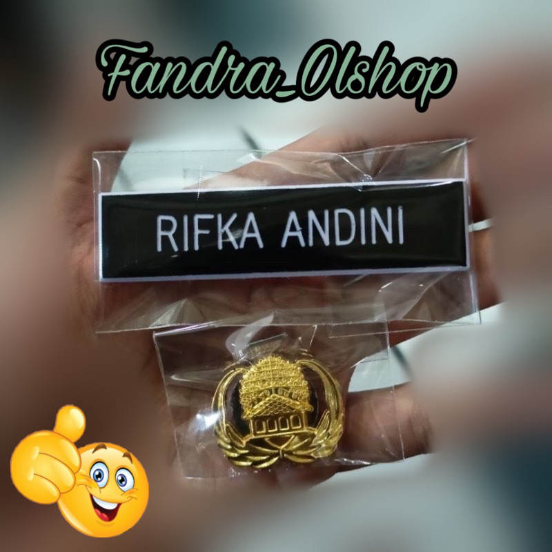

[PAKET HEMAT] Name Tag + Pin Korpri Peniti/ Magnet. Kualitas Terbaik !