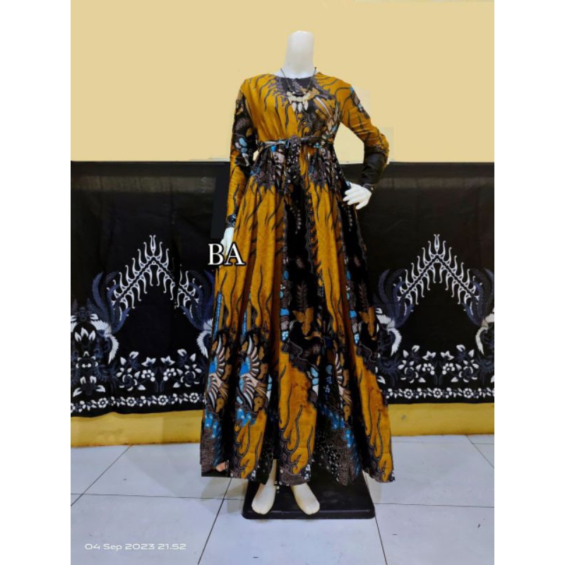 Gamis Batik Pekalongan Dress Batik Wanita Modern Dres Batik Kondangan