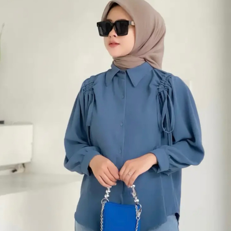 Kemeja Rayon Blouse Rayon Crinkle Blouse Serut