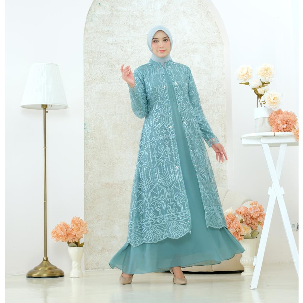 SHOLEH KEBAYA-GAMIS BRUKAT TILE SAPTO KONDANGAN-GAMIS AUTER LEPAS PASANG