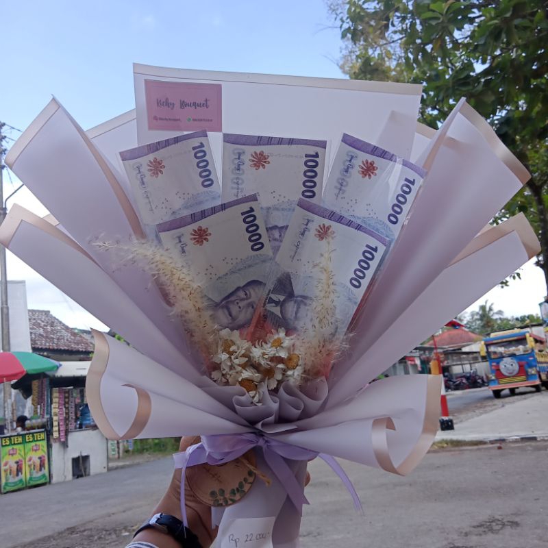 Bouquet Uang Palsu/asli