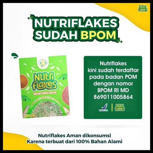 

PROMO !!! ORIGINAL Nutriflakes Sereal Umbi Garut Solusi Asam lambung Original 1 Box