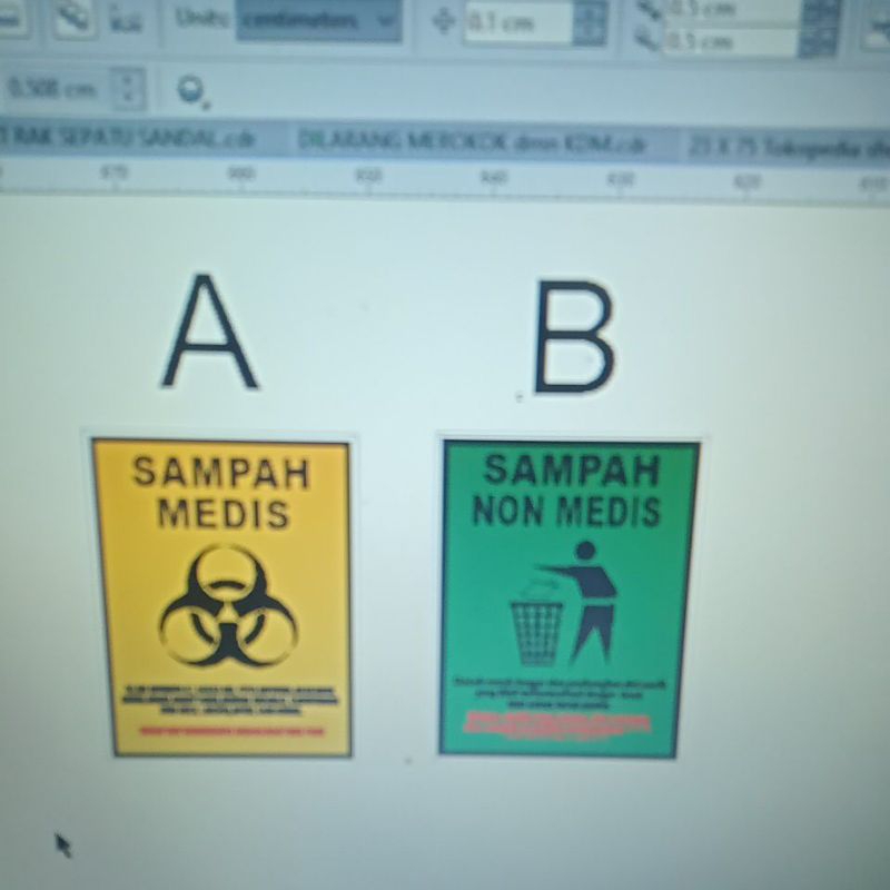 STIKER Sampah Medis dan Sampah Non medis #sampahinfeksius #sampahnoninveksius #medis