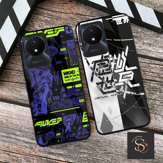 (SR 76) SOFTCASE GLASS ALL TYPE VIVO Y02 Y02T YO1