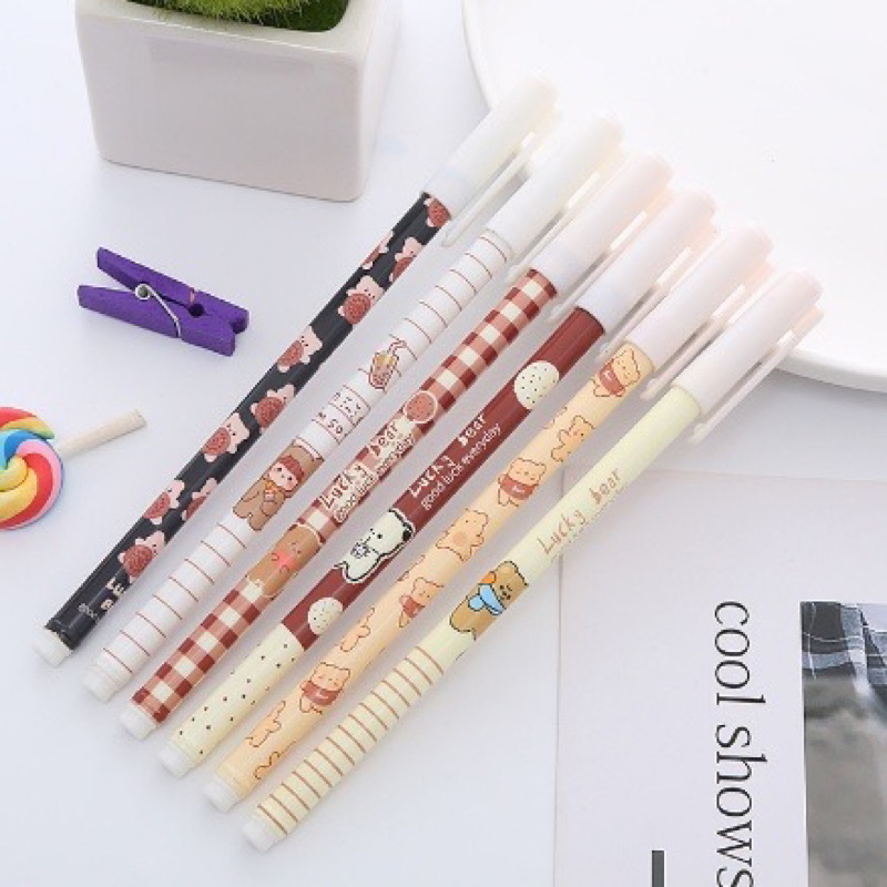 

Pulpen Gel Motif Cute Bear / Pena Beruang Lucu / Alat Tulis Kerja Motif Beruang Lucu