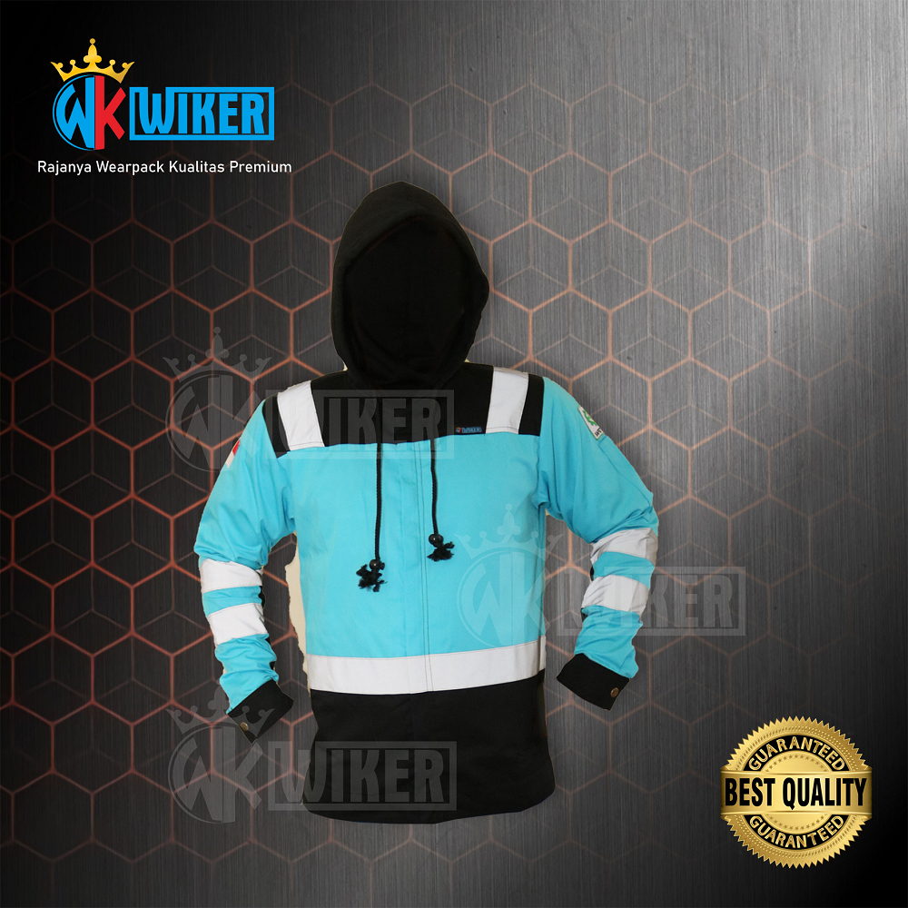 Wearpack Safety Dengan Penutup Kepala - Jaket Proyek - Baju Safety - Werpack Kerja Model Jaket - Jak
