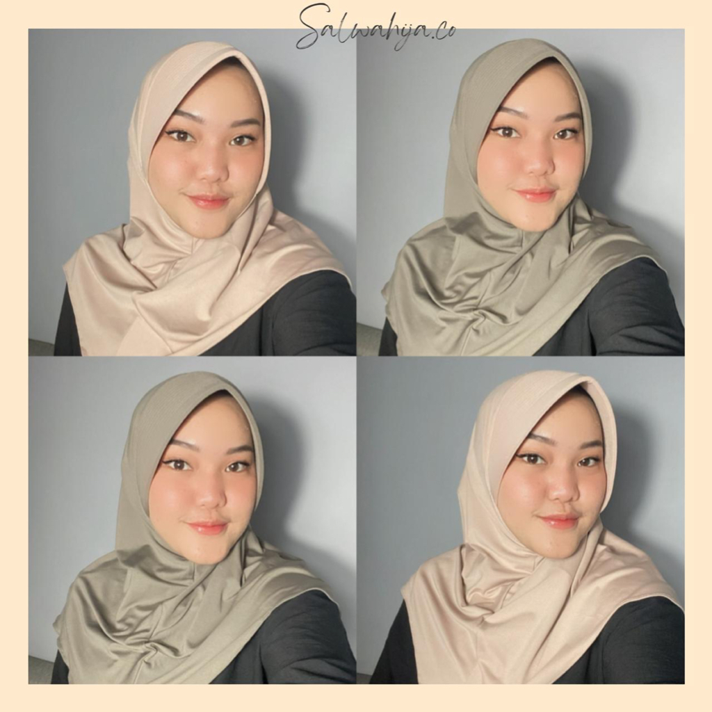 Bergo Sport Ukuran M / Bergo Ped Tebal / Bergo Sporty / Hijab Instan