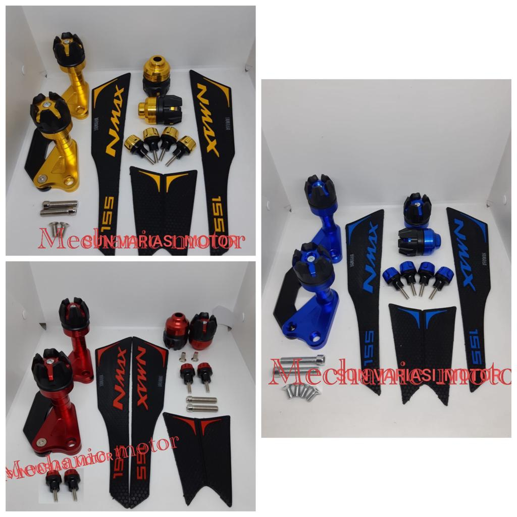 PAKET VARIASI NMAX TANKPAD NMAX OLD dan NMAX NEW + Slider Jalu Knalpot + Jalu As Roda + Baut Monel S