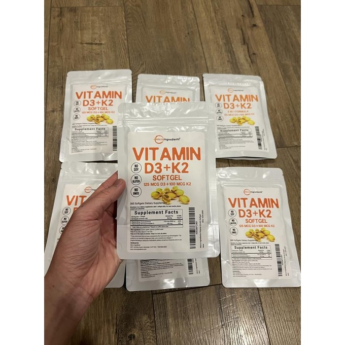 𝐆𝐑𝐀𝐓𝐈𝐒𝐎𝐍𝐆𝐊𝐈𝐑 • Vitamin D3 + K2 Softgel 5000iu Microingredients original usa