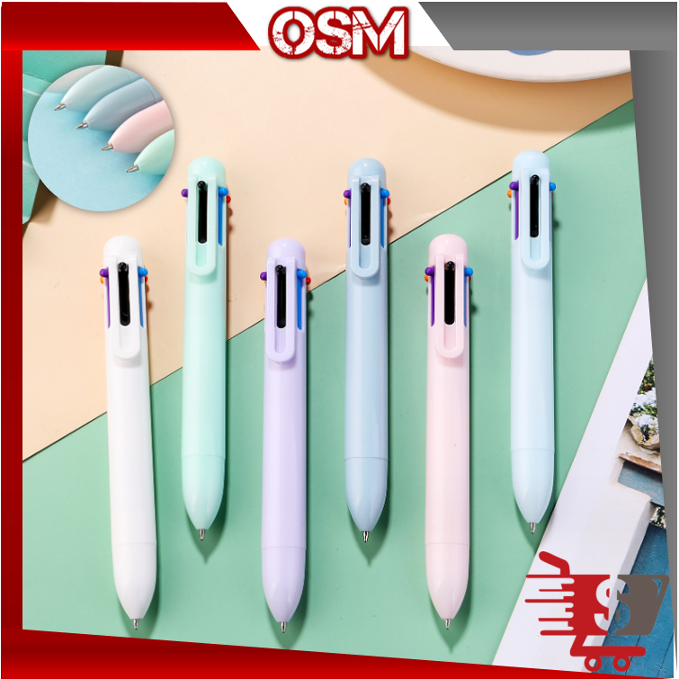 

OSM - S5979 Pulpen Warna Mekanik Pastel Color / Pulpen Sekolah Multicolor/ 6 In 1 Warna Pulpen Multicolor / Pulpen Warna Warni