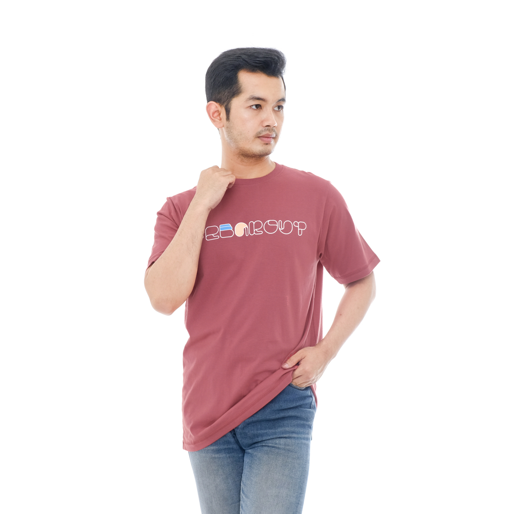 Freakout T-shirt Rounded Blush Red Putih Coklat Susu Kaos Unisex