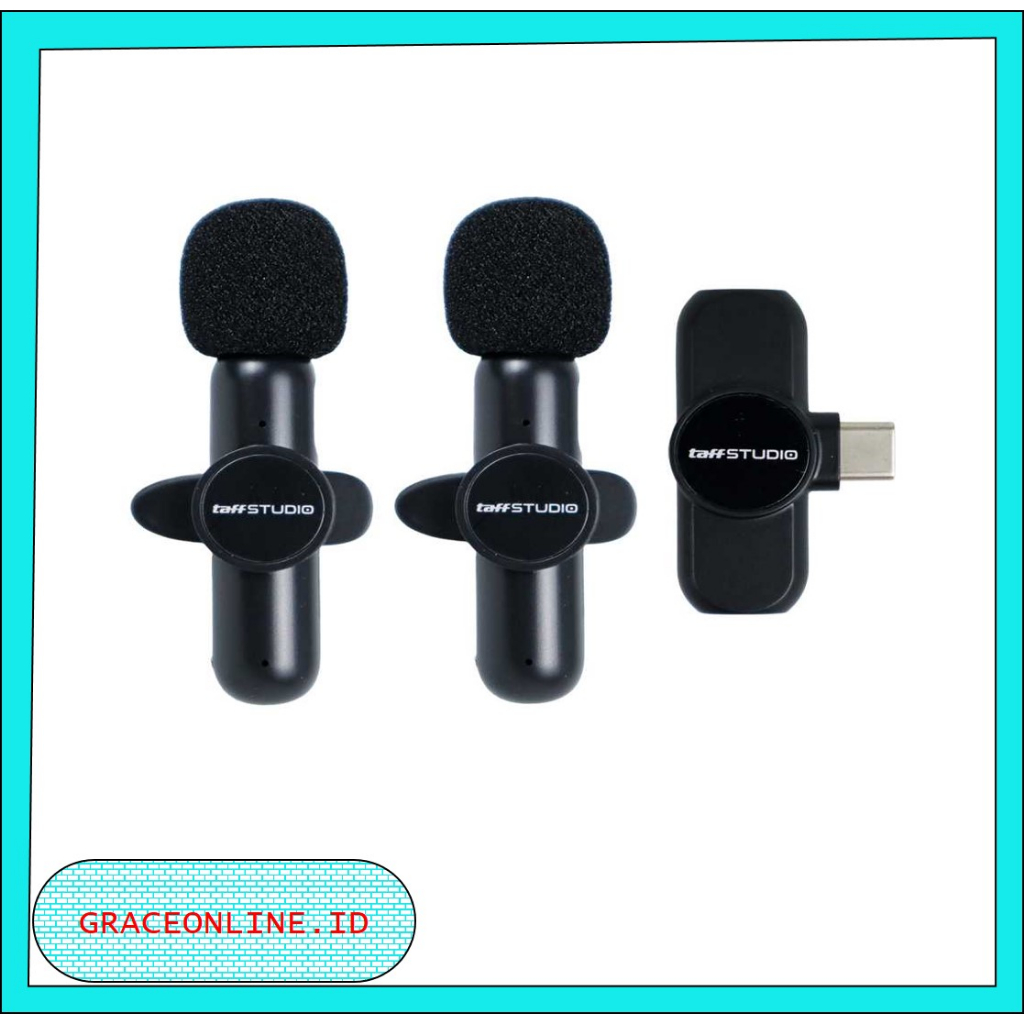 Taffstudio 2 Pcs Mic Portable Wireless Portable Sound System With Wireless Microphone Wireless Laval