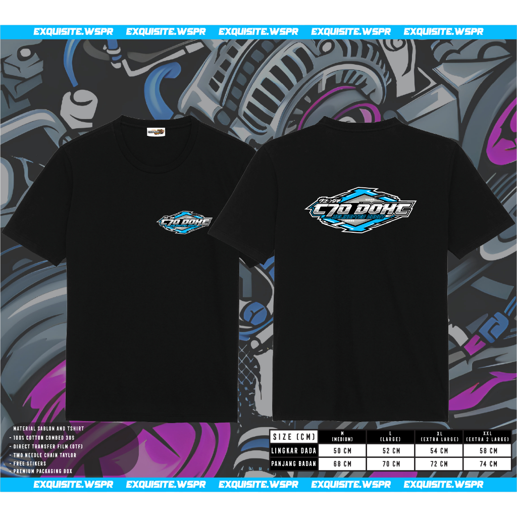 Kaos Racing Distro Honda C70 DOHC Terbaru Premium Quality