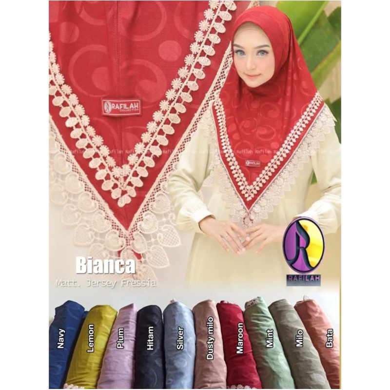 Rafila bianca/instan premium/hijab Prada mewah/hijab pesta