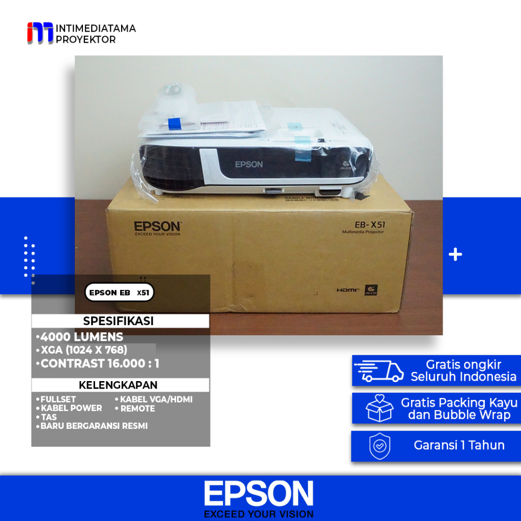 Proyektor Epson EB-X51 BARU