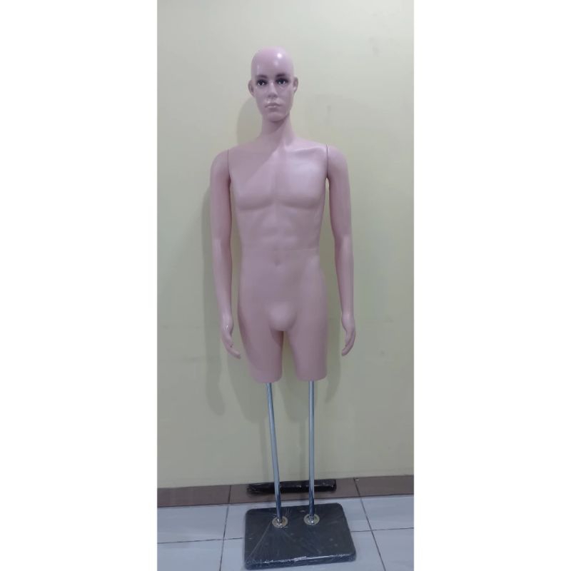 Manekin Full Body Pria Dewasa Dengan Kaki Besi Penyangga Patung Baju Cowok
