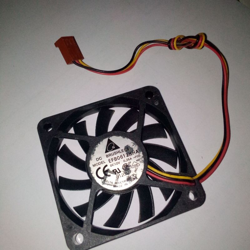 FAN 6CM KIPAS ORIGINAL DELTA EFB0612HHA 12V 0.25A 3PIN GARANSI