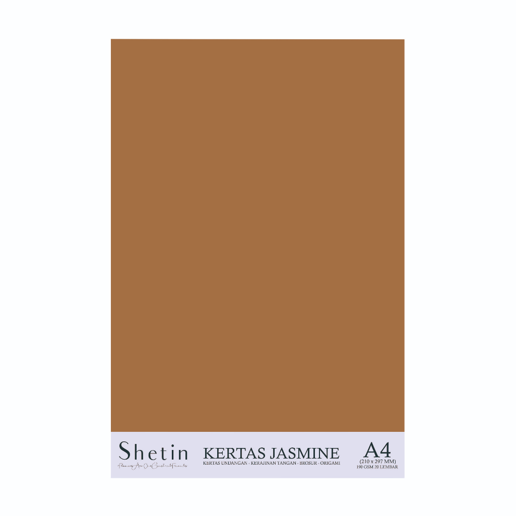 

Shetin Kertas Jasmine A4 Cokelat Muda / Bronze 220 Gsm Paper Flower Undangan Bunga kertas