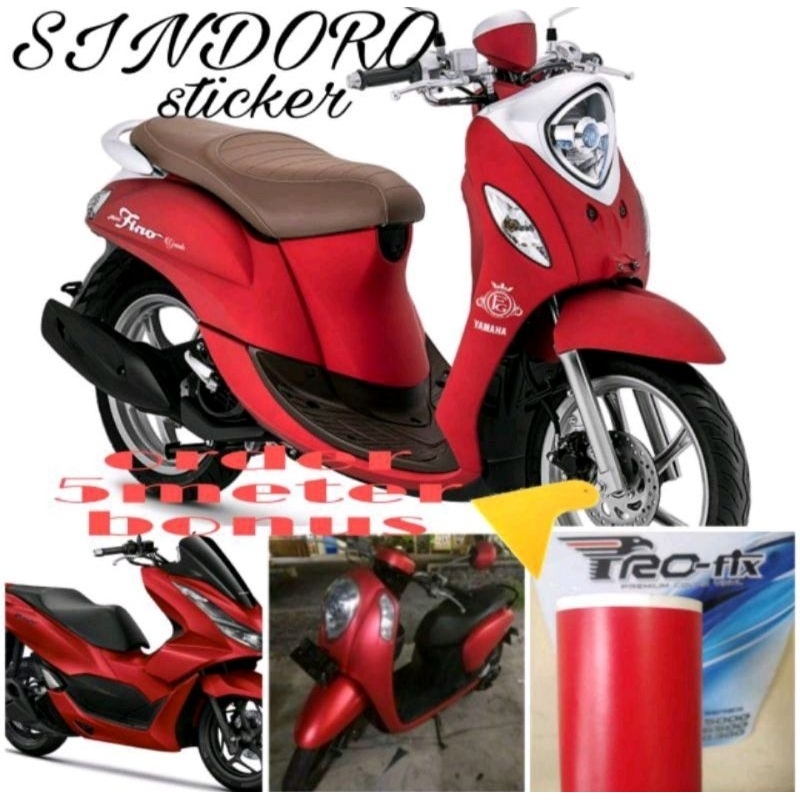 Skotlet Sticker Motor Warna Merah Glosy /Doff Skotlet Warna Merah Glosy Seticker Motor Warna Merah