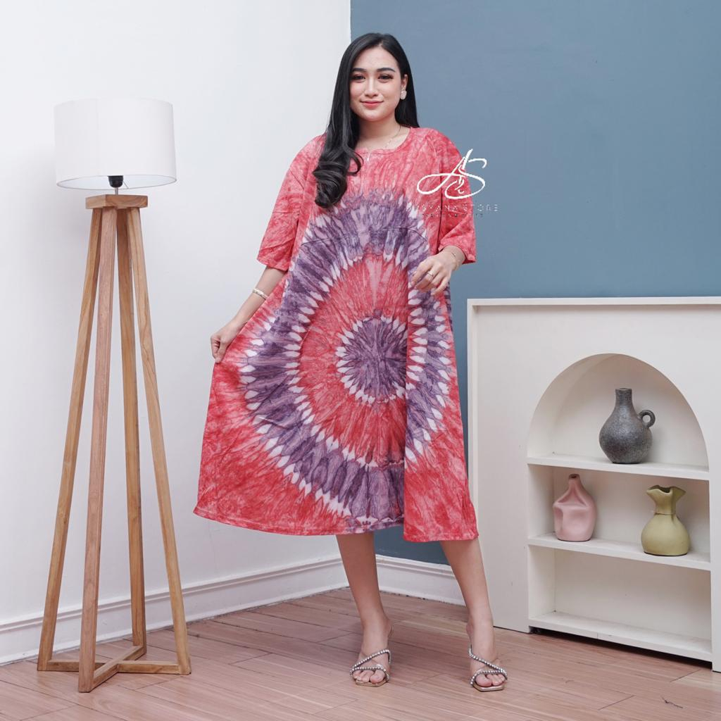Daster Lengan Pendek Daster Payung Busui Daster Super Jumbo LD 130 Daster Bahan Kaos Adem