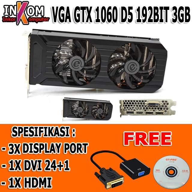 VGA CARD GTX 1060 DDR5 3GB GAMING 192 BIT / VGA GEFORCE