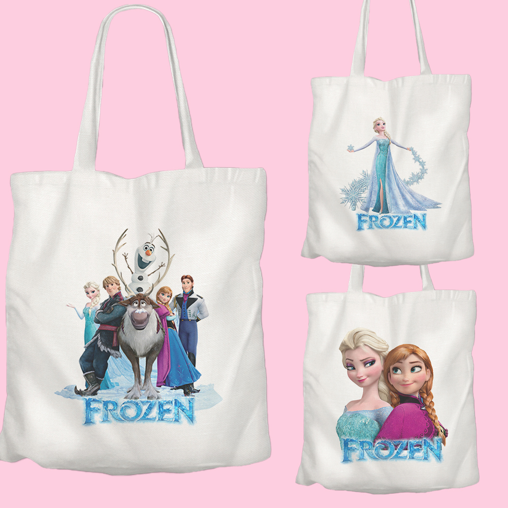 TAS SOUVENIR ULANG TAHUN Totebag Kanvas FROZEN Tas Ultah Goodie Bag Tas Ulang Tahun anak PEREMPUAN  