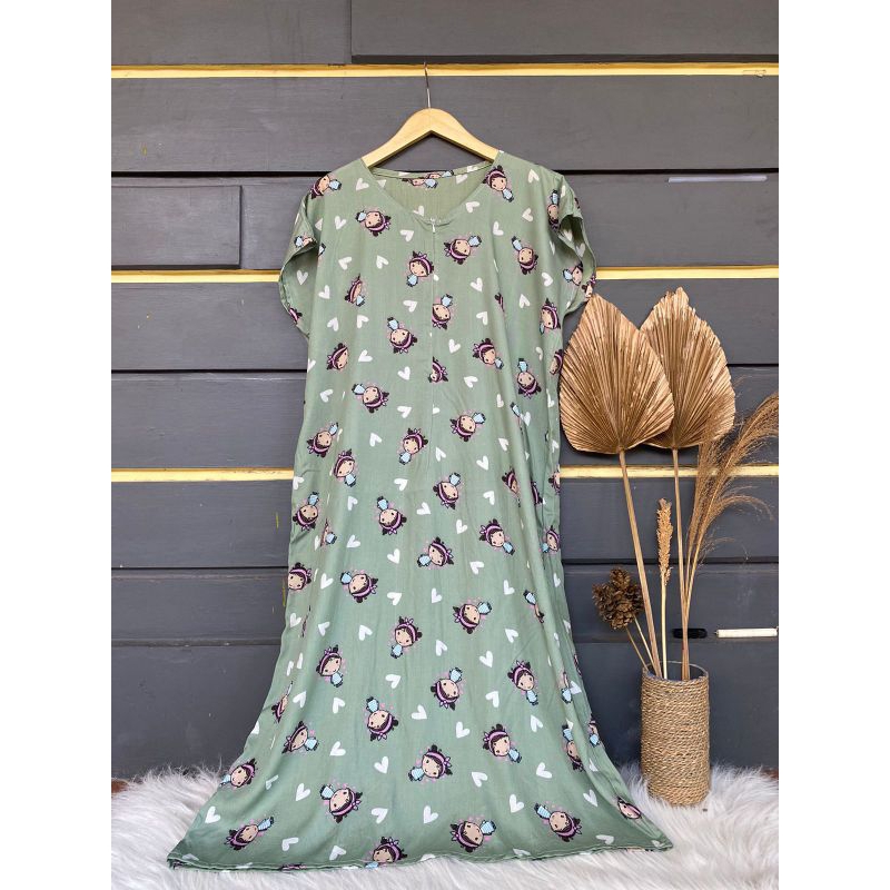 DASTER LONG RUFFLE DASTER PREMIUM BUSUI DASTER HOMEY DRESS LONG DASTER GROSIR MURAH HOMEY DRESS