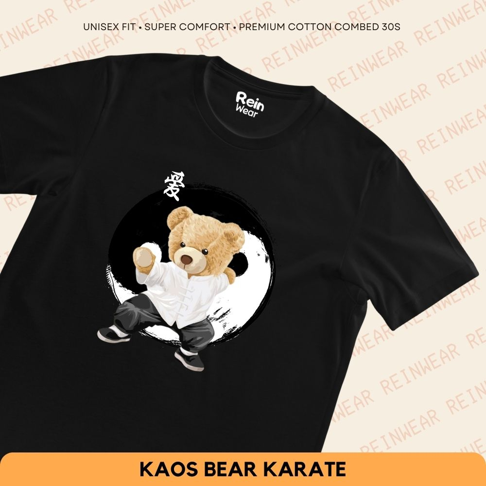 READY Kaos Bear Oversize Karate Muaythai Kungfu Silat Boxing Fighter Tinju Thailand Hypebeast Beruan