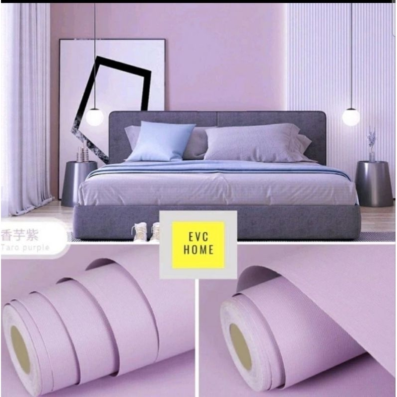 Wallpaper Sticker Dinding Polos Ungu Lilac