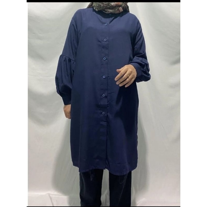 Najwa Long Tunik Tunic katun Rayon polos premium Wanita Jumbo Terbaru