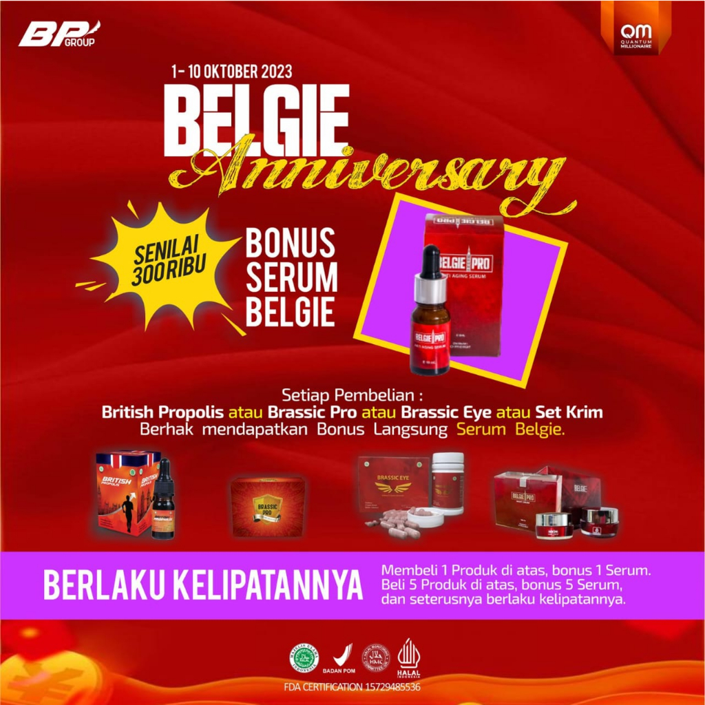 BELI 1 DAPAT 2 | 1 BRITISH PROPOLIS REGULER FREE 1 SERUM BELGIE PRO