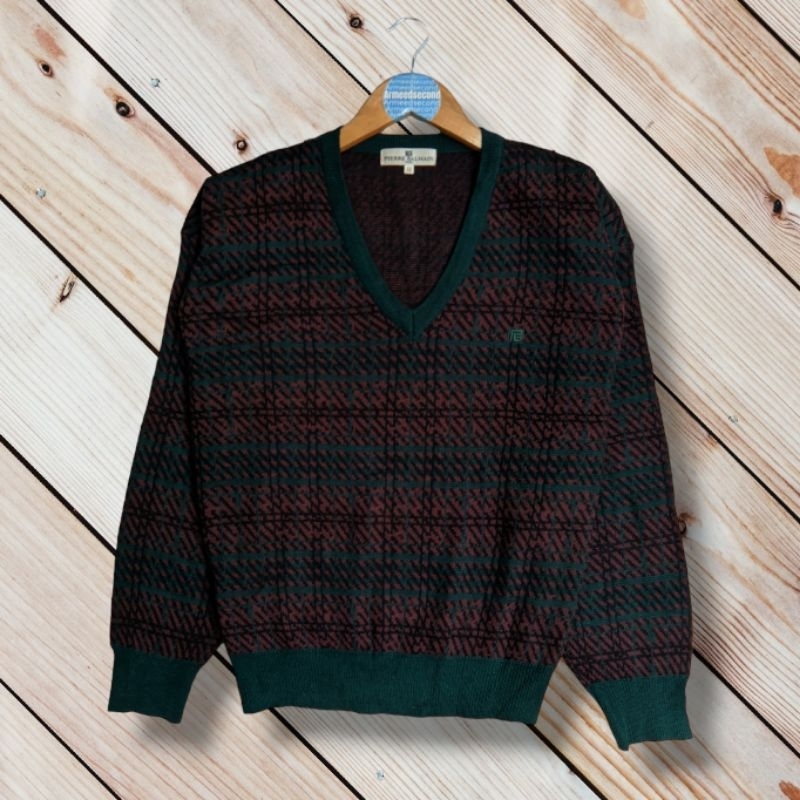 SWEATER RAJUT PIERRE BALMAIN KNITWEAR PRIA WANITA VINTAGE SWEATER