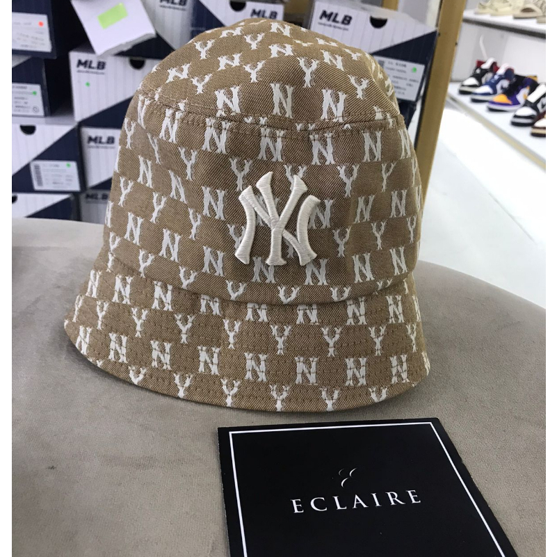 Monogram Jaquard NY Yankees Bucket Hat - 100% Original