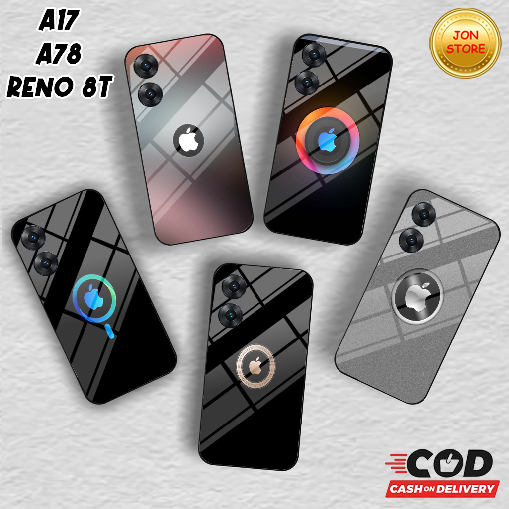 JON-STORE ( JJ 4 ) Sofcase Glossy LOGO APPLE/IPHONE Untuk HP OPPO Reno 8T 4G 5G  A17 A17k a78 4G  A7